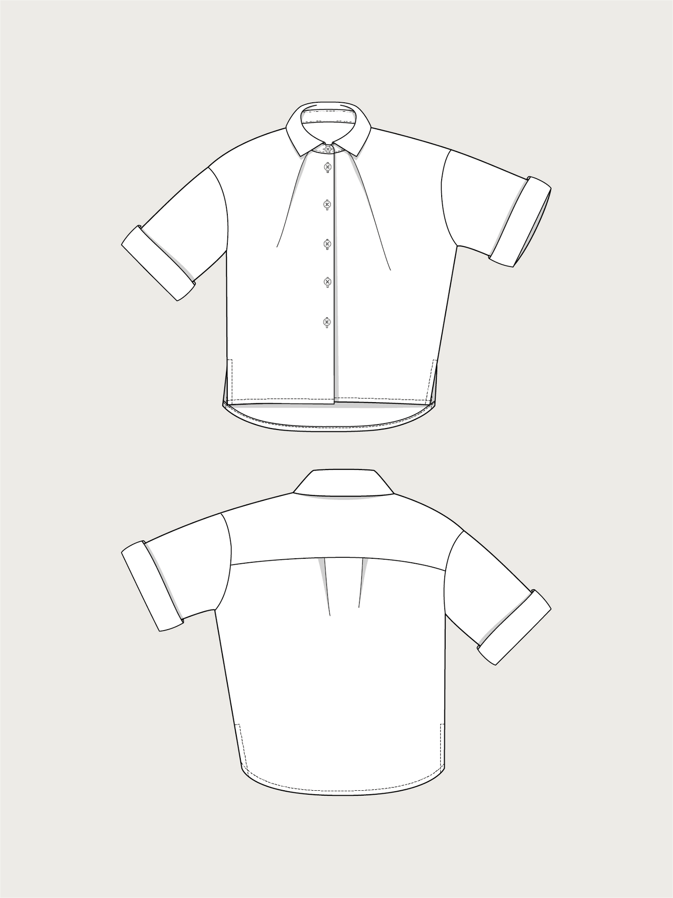 Front Pleat Shirt Pattern